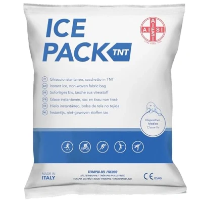 Afbeelding van AIESI® Ijspak Wegwerp niet geweven zak afmetingen 14x18 cm ICE PACK TNT (25 stuks), Made in Italy