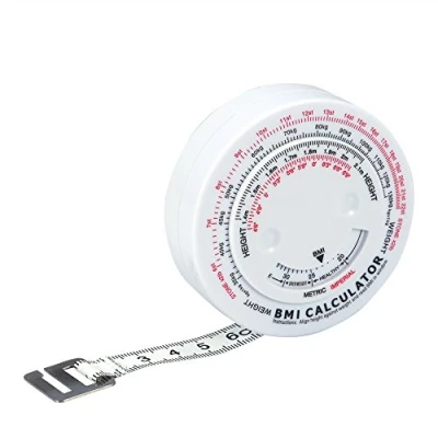 Afbeelding van Vetmeetlint, Body Tape Measure, BMI intrekbare Meetlint voor nauwkeurige taille Mass Index Meting met Calculator