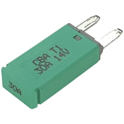 Afbeelding van Hansor CBA1 3014 Zekeringsautomaat, standaard platte zekering, 30 A, groen, 1 stuks