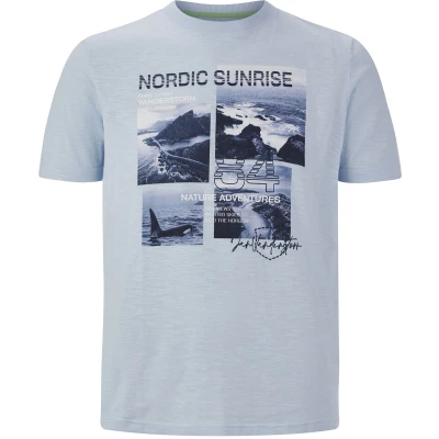 Afbeelding van Jan Vanderstorm Ington Tshirt print, Heren, Maat: XL, Hellblau