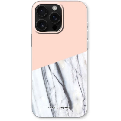 Afbeelding van Case Company® hoesje geschikt voor iPhone 16 Pro Max A touch of peach Soft Cover Telefoonhoesje Bescherming aan alle Kanten en Schermrand