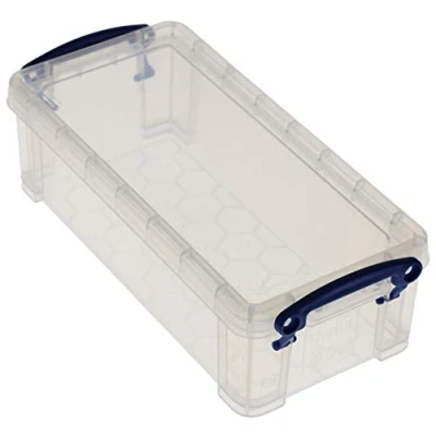 Afbeelding van Really Useful Box 6 x opbergdoos 0,9 liter incl. deksel transparant
