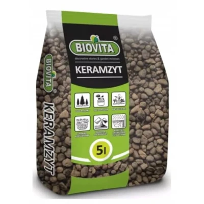 Afbeelding van BIOVITA Gebladerde kleigranulaat voor drainage, 8 16 mm, geëxpandeerde kamerplanten, 5 liter