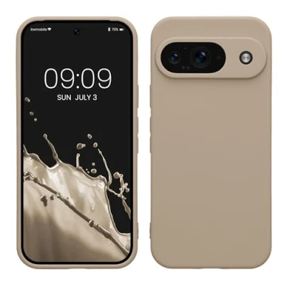 Afbeelding van kwmobile telefoonhoesje geschikt voor Google Pixel 9 Hoesje smartphone Precisie camera uitsnede In mat crème