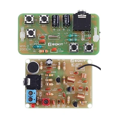Afbeelding van ALLZZY 76 108 MHz FM Stereo Radio DIY Kit Draadloze Zender En Ontvanger Module Frequentie Modulatie Solderen Praktijk (Color : Transmitter Receiver)