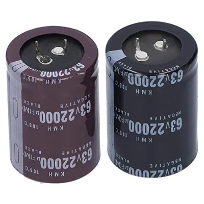 Afbeelding van 2 stuks aluminium elektrolytische condensator 22000μF 63V 105 ℃ energieopslagcomponent 35x50mm