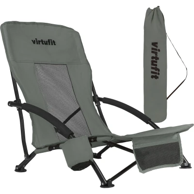 Afbeelding van VirtuFit Opvouwbare strandstoel Grijs