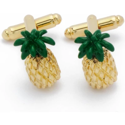 Afbeelding van Manchetknopen Ananas Geel en Groen