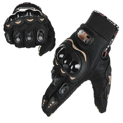 Afbeelding van GES Waterdichte handschoenen voor heren, motorhandschoenen, volledige vinger, touchscreen, motorcrosshandschoenen (XL, zwart)