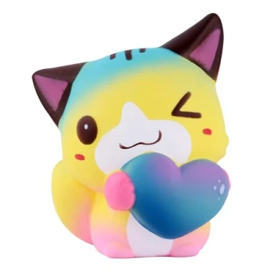 Afbeelding van Anboor Squishies Cat Love Heart Kawaii Soft Squishy Slow Rising Scented Animal Stress Relief Toys Prime Collection Gift 1PCS