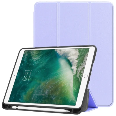 Afbeelding van Apple iPad 2017 (5e generatie) Hoes: iMoshion Trifold Bookcase Lila Kunstleder Tablet Hoezen