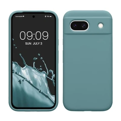 Afbeelding van kwmobile telefoonhoesje compatibel met Google Pixel 8a hoesje Zachte case voor smartphone Back cover in Arctische nacht