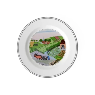 Afbeelding van Villeroy &amp; Boch Design Naif Teelt, Premium Porselein, Wit/Kleurrijk, Broodbord 17 cm