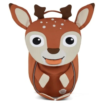 Afbeelding van Affenzahn Amico Kleine kleuterrugzak voor kinderen van 1 tot 3 jaar, ergonomisch, reflecterend, lus met naamplaatje, Reekitz Bruin, One size