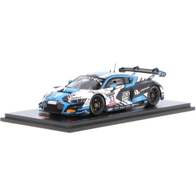 Afbeelding van het 1:43 Diecast model van De Audi R8 LMS GT3 Team WRT #33 24H Spa 2022. rijders waren A. Robin / R. Tomita U. Pauw en M. Robin. fabrikant schaalmodel is Spark. Dit alleen online verkrijgbaar