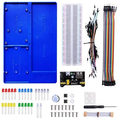 Afbeelding van GeeekPi Raspberry Pi 4 Holder ABS Houder Breadboard Kit voor 4B, 3B+, 3B, 2B, B+, Zero, Zero W, Arduino UNO, Mega 2560 (blauw)
