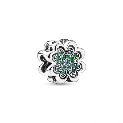 Afbeelding van Pandora 792752C01 Bedel Splittable Four Leaf Clover zilver kristal