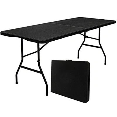 Afbeelding van Tuintafel voor 6 personen 180 x 74cm Klaptafel Rattan look Eettafel