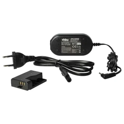 Afbeelding van vhbw Voeding compatibel met Canon EOS 2000D, 4000D camera, digitale DSLR netsnoer + DC koppeling, 2 m