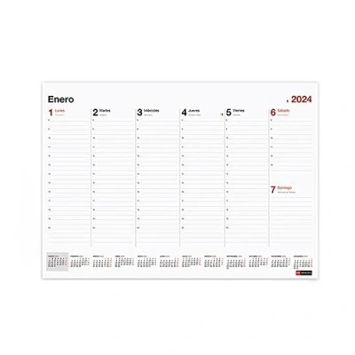 Afbeelding van Miquelrius Basic, weekplanner 2024, A3, 420 x 296 mm, met ruimte voor notities, gelijmd, Spaans