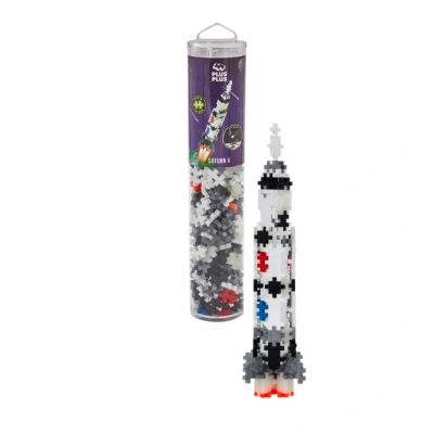Afbeelding van Plus Saturn V Rocket Tube Constructiespeelgoed Set Met Bouwstenen 240 Delige Bouwset Bouwspeelgoed Vanaf 3 Jaar