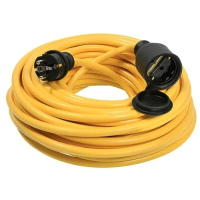 Afbeelding van AS Schwabe 60345 Stroom Verlengkabel 16 A Geel 10 m AT N07V3V3 F 3G 2,5 mm²