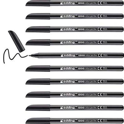 Afbeelding van Edding viltstift e 1200 zwart 10 stuks