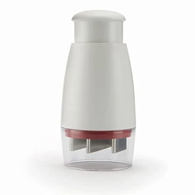 Afbeelding van Zyliss E910012 Zick Classic Voedselhakker, Kunststof/Roestvrij Staal, Wit/Rood, Handmatige Voedselsnijder, Vaatwasserbestendig, 5 Jaar Garantie