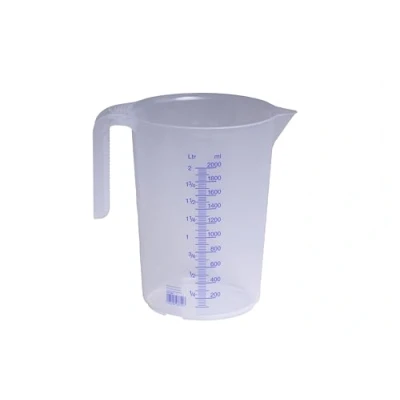 Afbeelding van Hunersdorff Meetkan 2000 ml polypropyleen transparant D151xH206mm greep open 1 stuk 937500