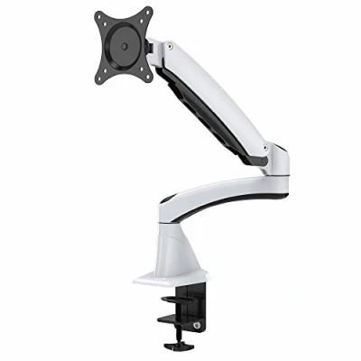 Afbeelding van HFTEK Monitorarm Stand Houder Tafelhouder voor schermen van 15 tot 27 inch VESA 75/100 (DS112F wit)