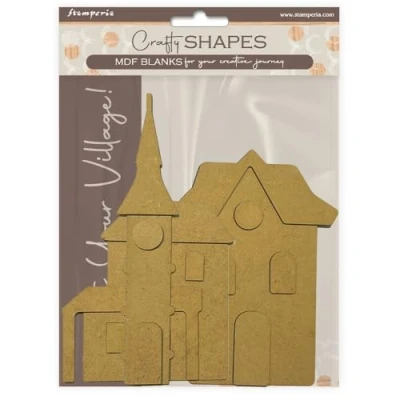 Afbeelding van Stamperia MDF Crafty Shapes Blanks Silent Sea Village Tower Landscape (17pcs) (KLSM48)