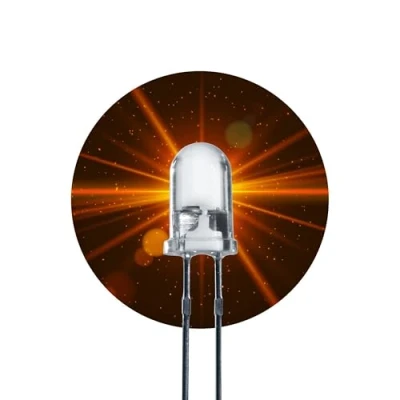 Afbeelding van Lumetheus LED 5mm kleur oranje 25000 mcd 25 stuks licht emitterende diode extra heldere 2 3 V pin LED&#039;s