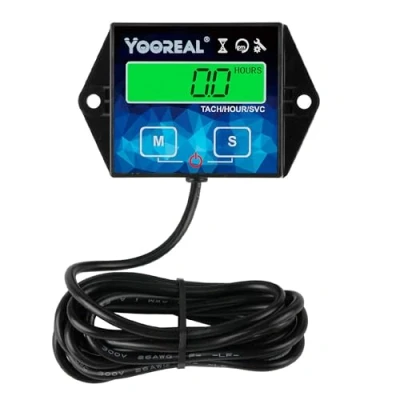 Afbeelding van Yooreal Digitale Backlight Tachometer Urenteller, Resetbare Uren, Vervangbare Batterij Motor voor Grasmaaier Generator Kettingzaag Buitenboordmotor Sneeuwblazer Gas Aangedreven Apparatuur