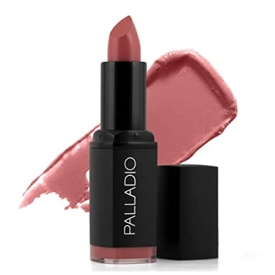 Afbeelding van Palladio Kruidige Matte Lippenstift, Fluweelrood, Romige en Volledige Dekking Langhoudende Lady Rose