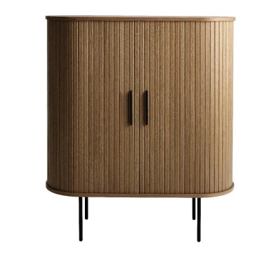 Afbeelding van Nordic Home Kelly glazenkast donkerbruin Hout