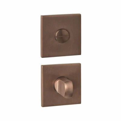 Afbeelding van Intersteel WC sluiting vierkant verdekt 53x53x6mm met stift 6 8mm PVD brons