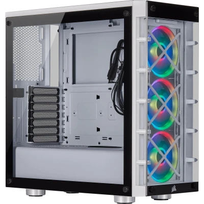 Afbeelding van Corsair Icue 465X RGB Mid Tower ATX Slimme Behuizing, Wit