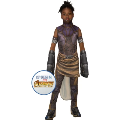 Afbeelding van Rubies Black Panther Kostuum Shuri Jongen Paars, Bruin, Zwart, Goud Maat 140 Carnavalskleding Verkleedkleding