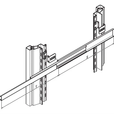 Afbeelding van Schroff 21120163 19 inch Rails voor patchkast