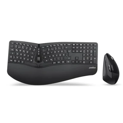 Afbeelding van Perixx PERIDUO 605BDE Funk Tastatur, Maus Set german, QWERTZ, Windows® black Ergonomisch, Multim