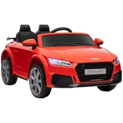 Afbeelding van HOMCOM Elektrische auto voor kinderen, TT RS 12 V, 30 W, V. Max. 3 km/u, afstandsbediening, geluidseffecten + licht, rood
