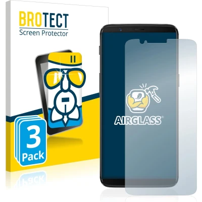 Afbeelding van BROTECT Glas Screen Protector voor OnePlus 5T (3 Stuks) Schermbeschermer [9H Hardheid, Beschermglas Folie niet Gehard Glas]