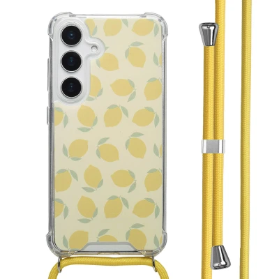 Afbeelding van imoshion Hoesje Geschikt voor Samsung Galaxy S25 Design met Koord Citrus Dream