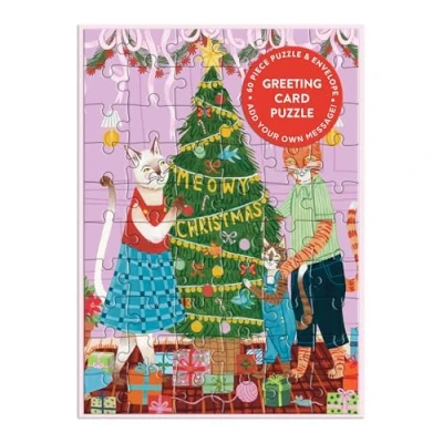 Afbeelding van Puzzle Greeting Card Meowy Christmas