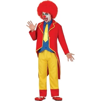 Afbeelding van Fiestas Guirca Verkleedkleding Clown Heren Rood/geel Mt 48 50