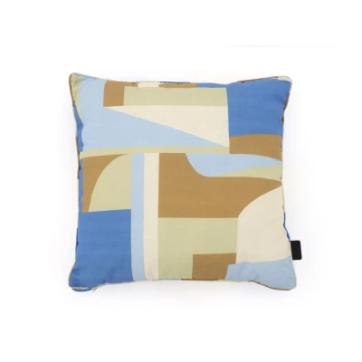Afbeelding van Sierkussen Madison Met Paspel Patch Azur (50 x 50 cm)