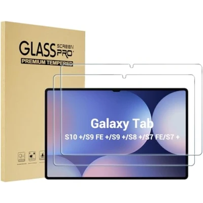 Afbeelding van ProCase 2 Stuks Screen Protector voor 12,4 inch Galaxy Tab S8 Plus 2022 / S7 FE 2021 2020, Screenprotector Tempered Glass Gehard Glas Beschermglas Schermbeschermer