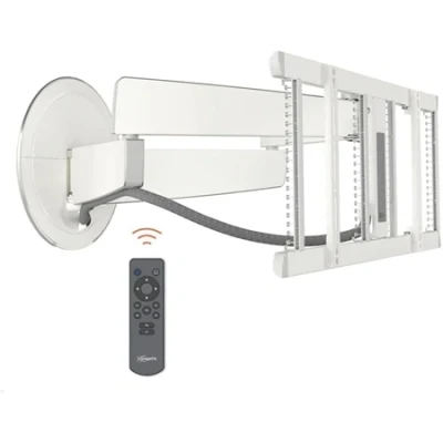 Afbeelding van Vogel&#039;s TVM 7675 Elektrische draaibare tv muurbeugel voor 40 77 inch televisie, premium gemotoriseerde houder, draaibaar tot 120, Max 35 kg, VESA 200x100 600x400, wit
