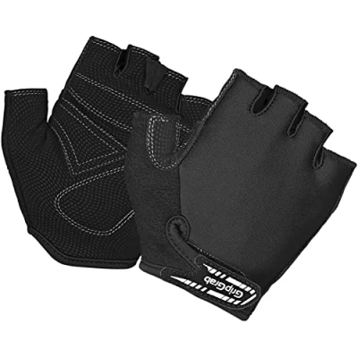 Afbeelding van GripGrab Kids&#039; X Trainer Junior Korte Vinger Zomer Kinder Fietshandschoenen Zwart Unisex Maat L