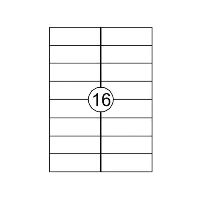 Afbeelding van Etiketten universele labels A4 permanent 70x37mm Wit 1600 stuks